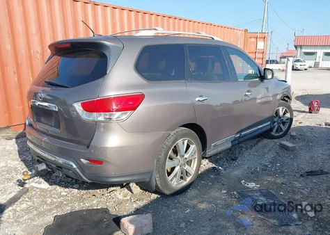 2014 Nissan Pathfinder Platinum from USA, damaged, VIN 5N1AR2MN8EC706193